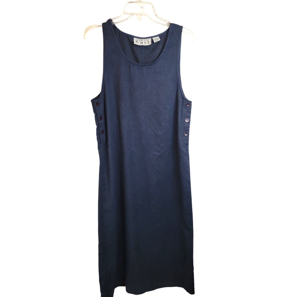 Keren Hart Minimalist Navy Blue Sleeveless Maxi Tank Dress Neutral Size Small